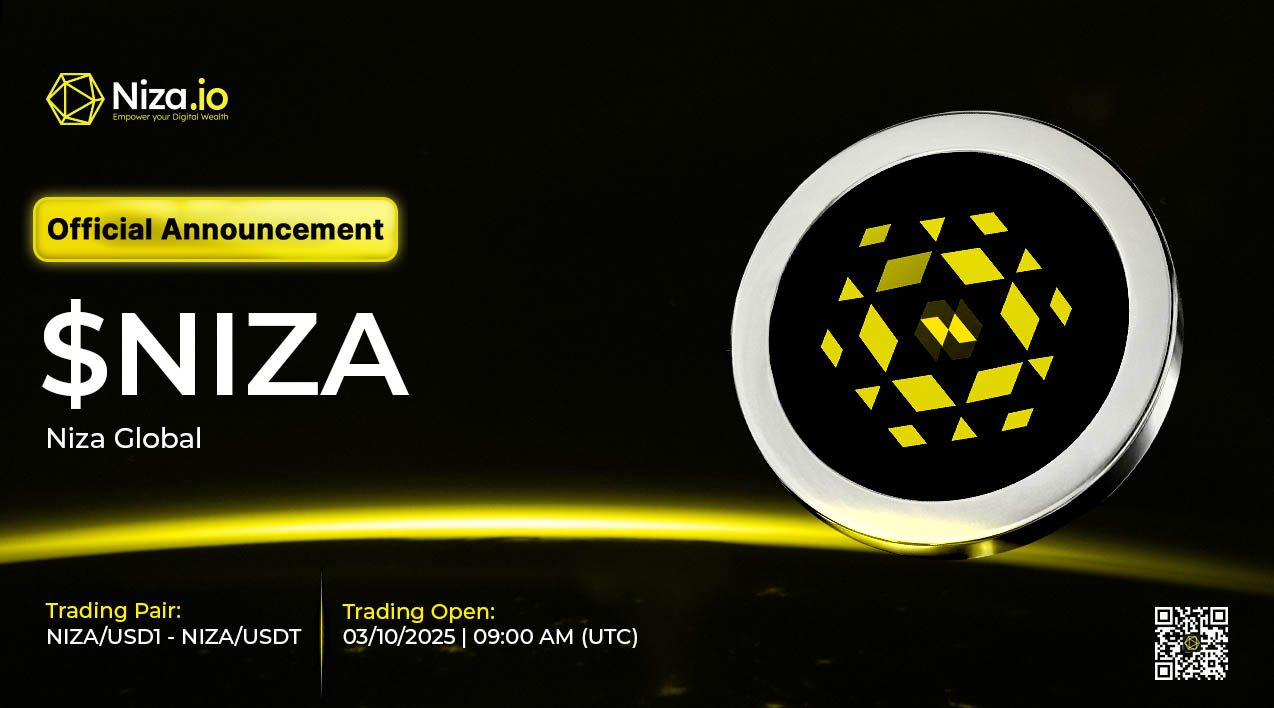 Official Announcement: $NIZA Trading to Open on October 3rd, 2025 at 09:00 AM UTC